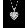 Image 1 : Dazzling Heart Shaped Diamond Pendant