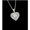 Image 3 : Dazzling Heart Shaped Diamond Pendant