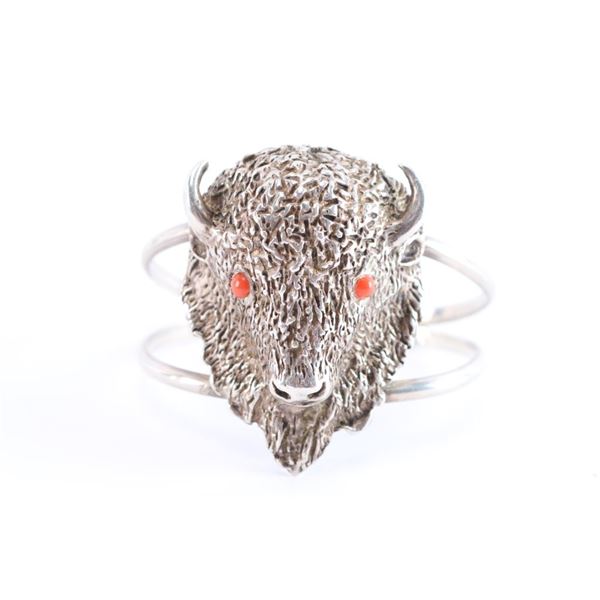 Navajo Sterling Buffalo Cuff.