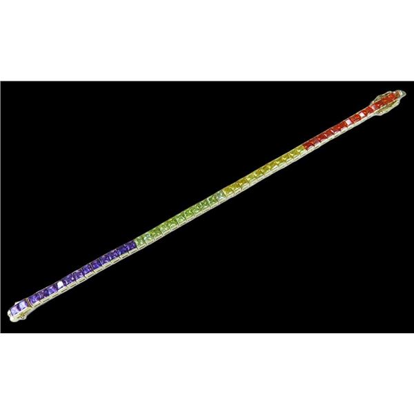 Striking Multi-Colored Gem Bracelet