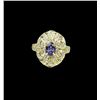 Image 1 : Elegant Blue Sapphire and Diamond Ring