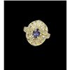 Image 2 : Elegant Blue Sapphire and Diamond Ring