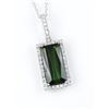 Image 2 : Alluring Fine Tourmaline and Diamond Pendant