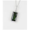 Image 3 : Alluring Fine Tourmaline and Diamond Pendant