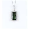 Image 4 : Alluring Fine Tourmaline and Diamond Pendant