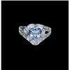Image 1 : Stylish Trillion Cut Aquamarine and Diamond