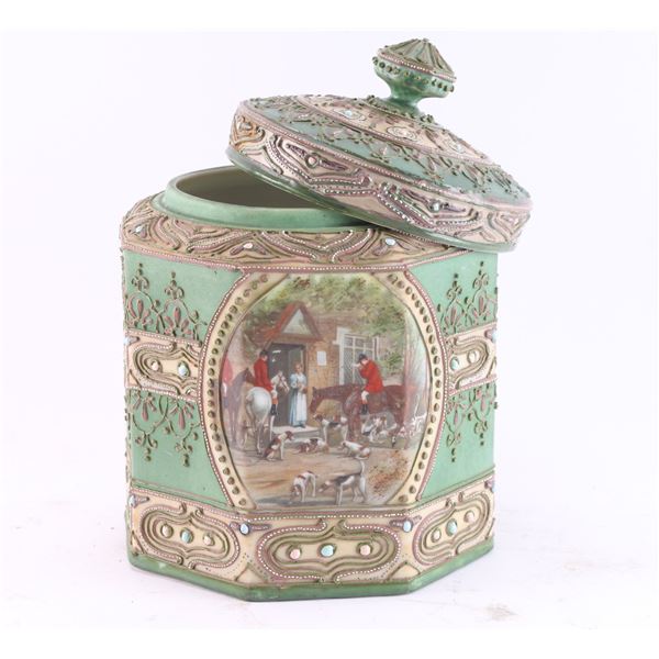 Nippon Porcelain Tobacco Humidor.