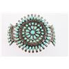 Image 2 : Zuni Pettipoint Turquoise Cluster Cuff.