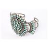 Image 3 : Zuni Pettipoint Turquoise Cluster Cuff.