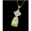 Image 4 : Spectacular Fine Opal and Diamond Pendant