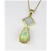 Image 5 : Spectacular Fine Opal and Diamond Pendant