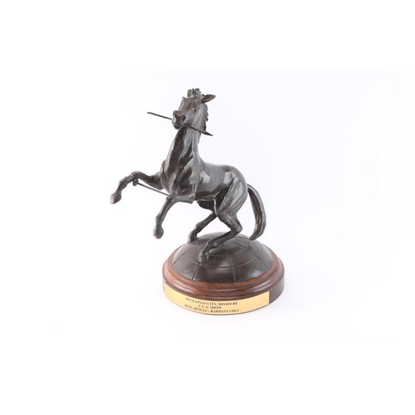 Rampant Colt Bronze Statue.