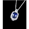 Image 3 : Gorgeous Lab Created Blue Sapphire Pendant