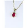 Image 2 : Elegant Natural Red Ruby and Diamond Pendant