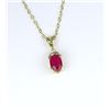 Image 3 : Elegant Natural Red Ruby and Diamond Pendant