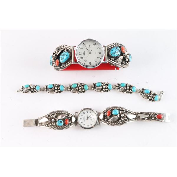 Navajo Men's & Women's Watch Set.