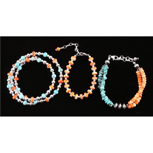 Lot of 3 Beaded Bracelets