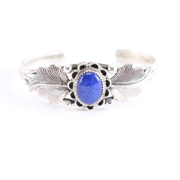 Navajo Lapis Sterling Cuff.