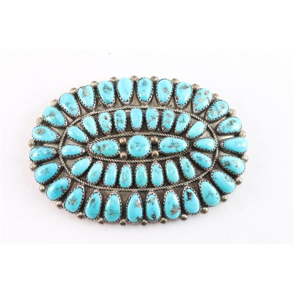 Navajo Turquoise Cluster Pin.