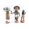 Image 2 : Lot of 3 Signed Kachina Dolls.