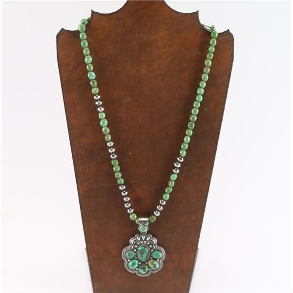 Navajo Green Turquoise Necklace