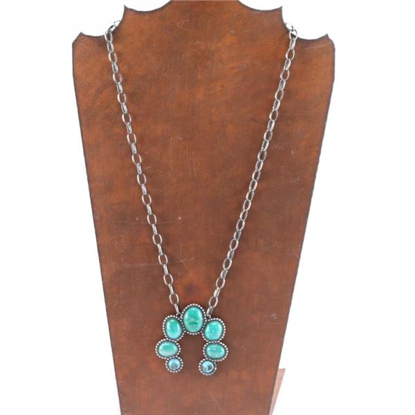 Navajo Turquoise Naja Necklace