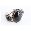 Image 2 : Navajo Jet 3 Stone Cuff.