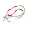 Image 2 : Turquoise Beaded Cross Necklace