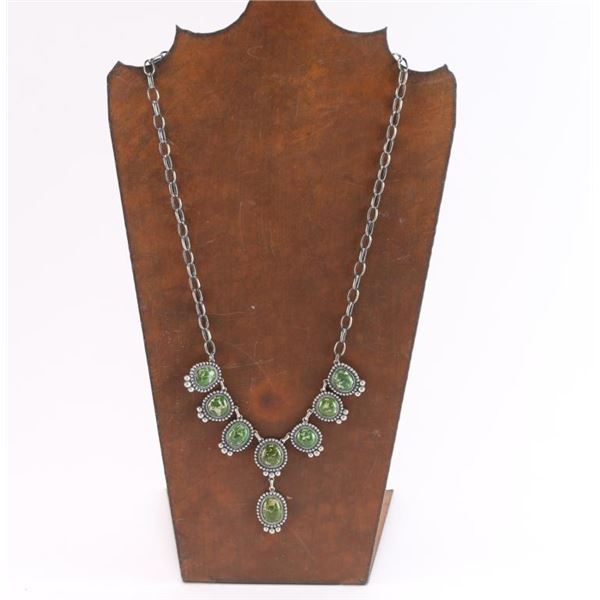 Green Turquoise Y Necklace