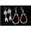 Image 1 : Lot of 2 Pair of Navajo Earrings.