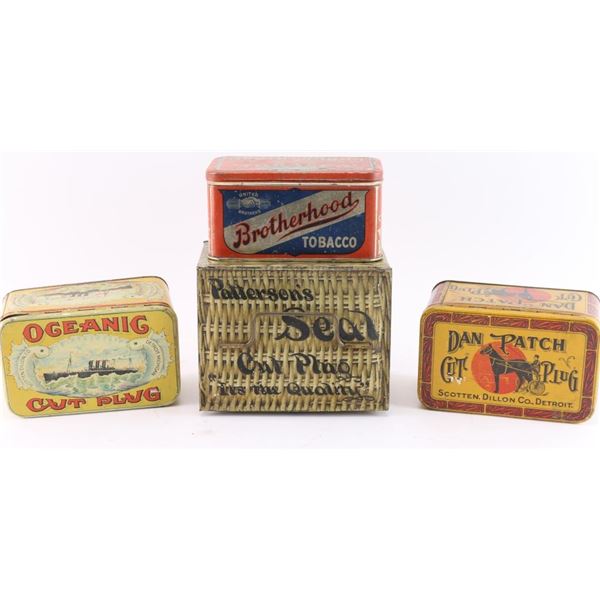 Lot of 4 Antique Tobacco Tins.