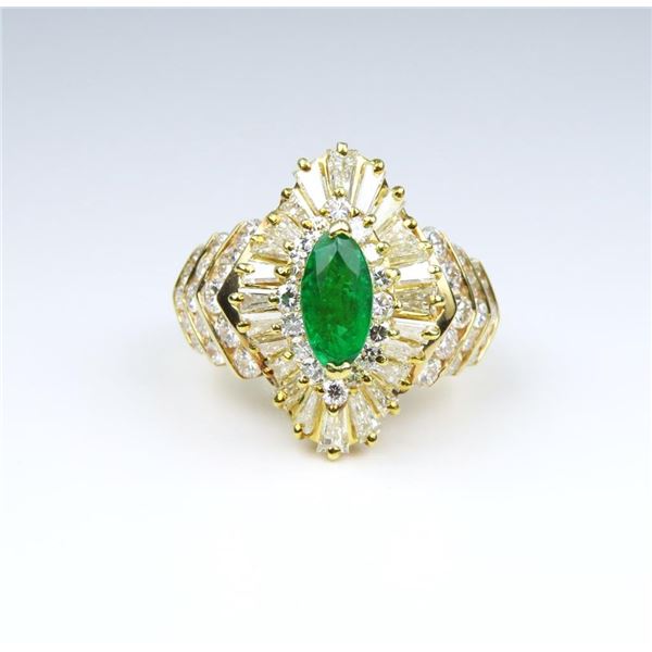 Brilliant Emerald and Diamond Ring.