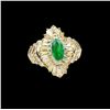 Image 5 : Brilliant Emerald and Diamond Ring.
