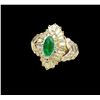 Image 6 : Brilliant Emerald and Diamond Ring.