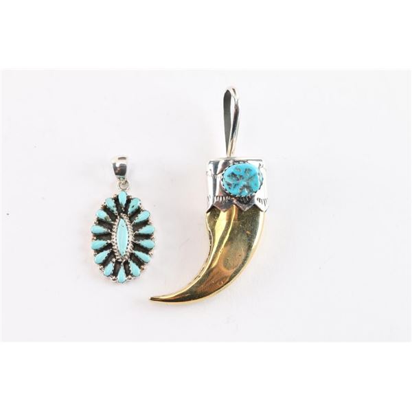 Lot of 2 Native American Pendants.