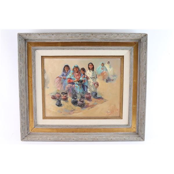 Original Oil on Canvas Mounted on Board.