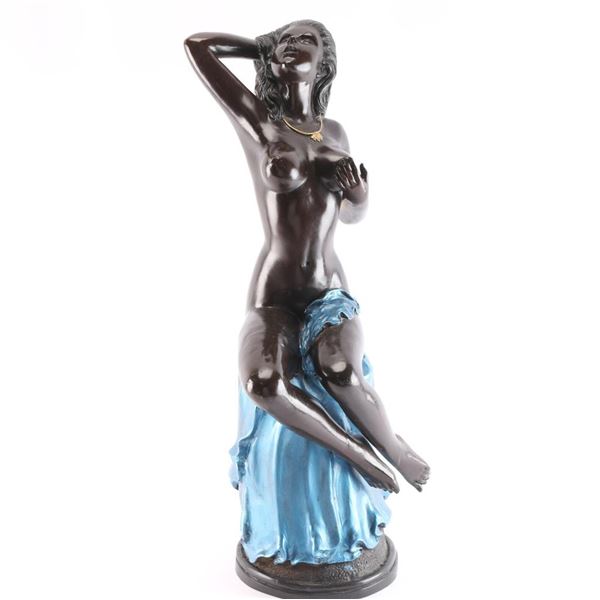 Colored Bronze Nude Sculpture.