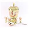 Image 4 : Hand-Blown Glass Punch Bowl & Cups.