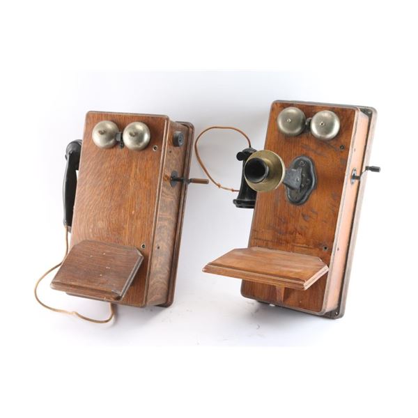Collection of 2 Antique Telephones.