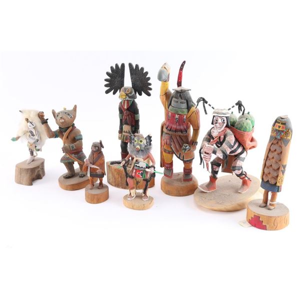 Lot of 8 Smaller Kachina Dolls.