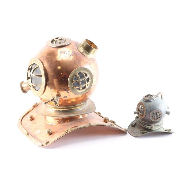Copper & Brass Replica Diver's Helmet.