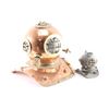 Image 3 : Copper & Brass Replica Diver's Helmet.
