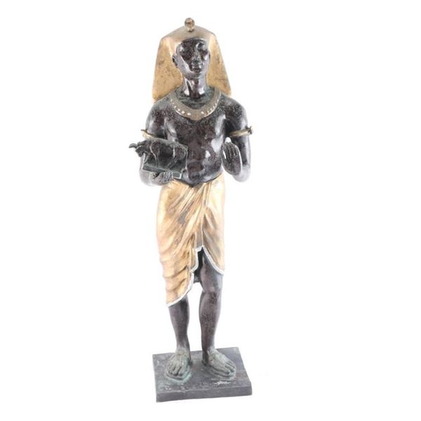 Colored Bronze of Egyptian Man.