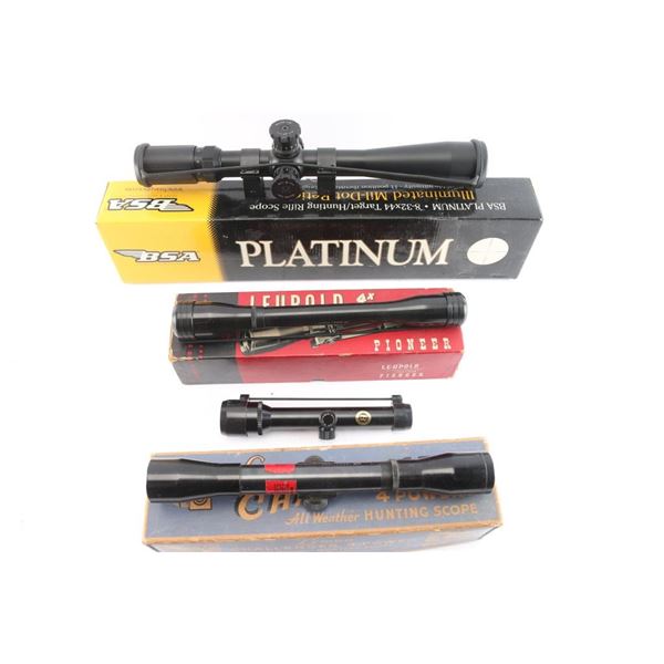 Lot of 4 Rifle Scopes
