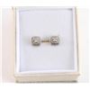 Image 2 : Sterling & Diamond Cushion Cluster Earrings.