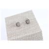 Image 3 : Sterling & Diamond Cushion Cluster Earrings.