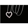 Image 2 : Sterling & Diamond Open Heart Necklace.