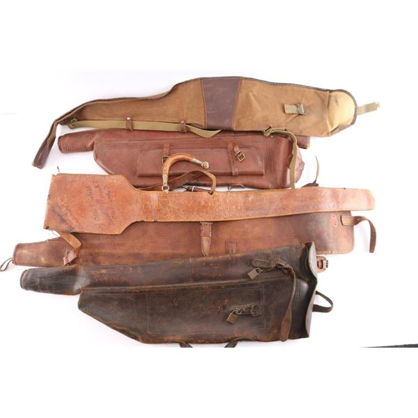 Lot of Vintage Soft Leather Shotgun/Rifle Cases