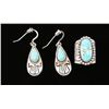 Image 1 : Navajo Kerah Tsosie Ring & Earring Set.