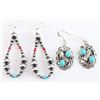 Image 1 : Lot of 2 Pair of Navajo Earrings.